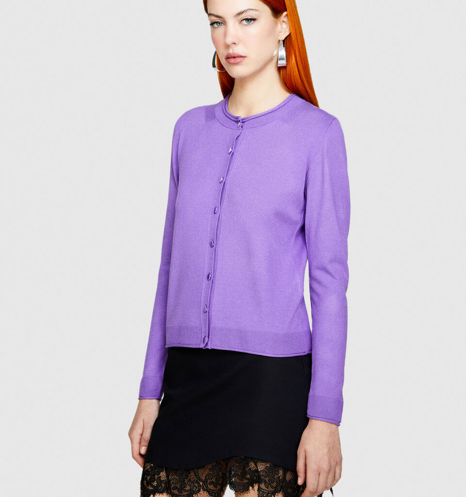 Regular fit cardigan - women's cardigans - Lilac | Sisley image number 4